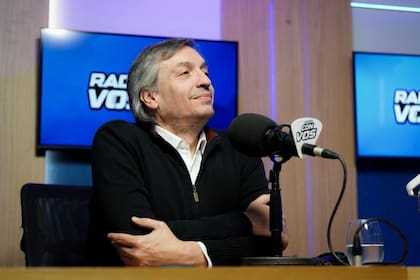 Máximo Kirchner, durante la entrevista en Radio con Vos