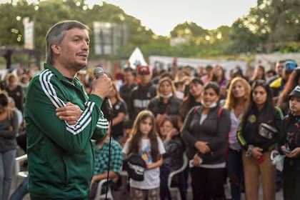 Máximo Kirchner protagonizó un acto en Merlo