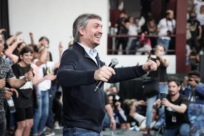 Máximo Kirchner, el sábado, en el Microestadio del Club Atlético Lanús