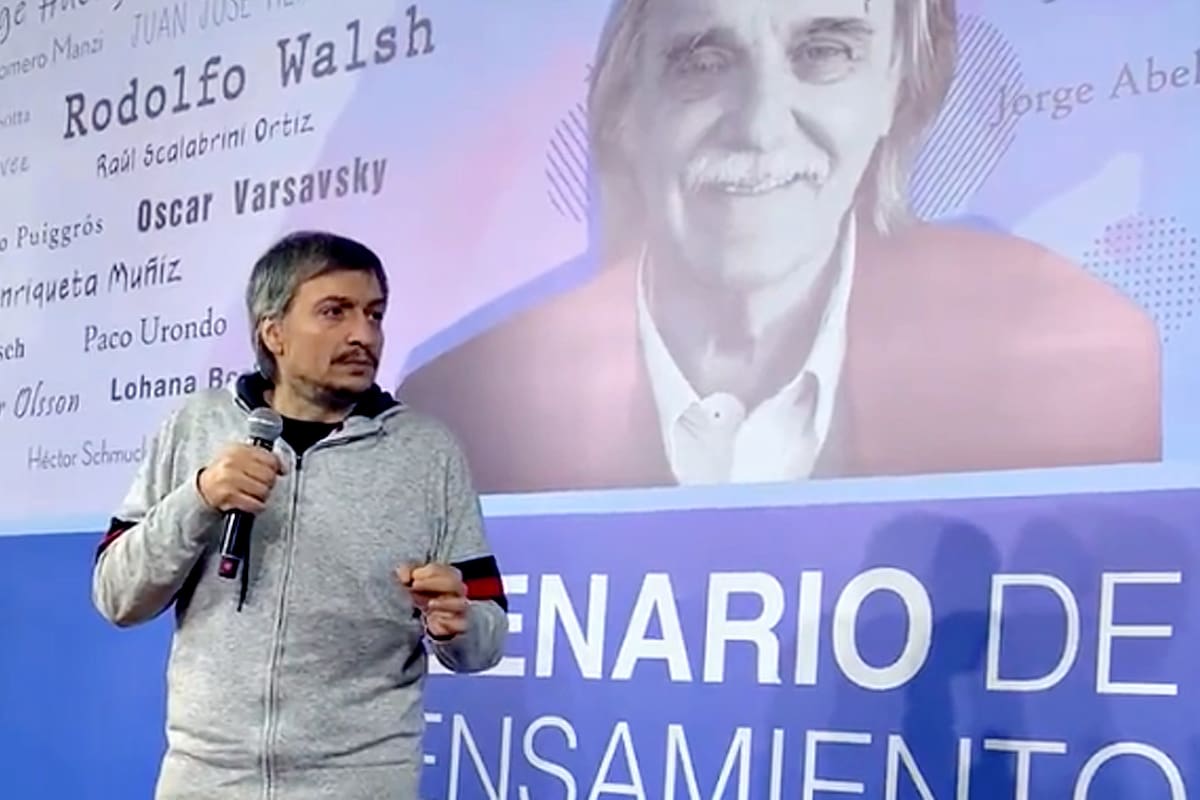 Máximo Kirchner en el Plenario de Pensamiento Nacional y Popular Horacio González.