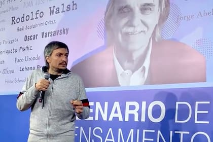Máximo Kirchner en el Plenario de Pensamiento Nacional y Popular Horacio González.