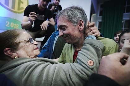 Máximo Kirchner, en Paraná, en una de las salidas que hizo al interior del país