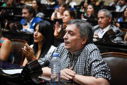 Máximo Kirchner, esta tarde en la Cámara de Diputados