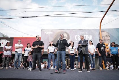 Máximo Kirchner, este sábado en la inauguración de un ateneo partidario en Avellaneda.