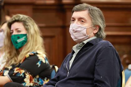 Máximo Kirchner estuvo en el Salón Dorado de la Casa de Gobierno bonaerense, para el acto por el Día Internacional de la Mujer