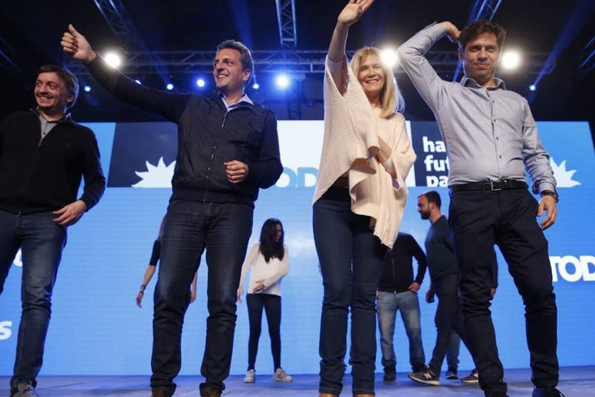 Máximo Kirchner, Massa, Magario y Kicillof