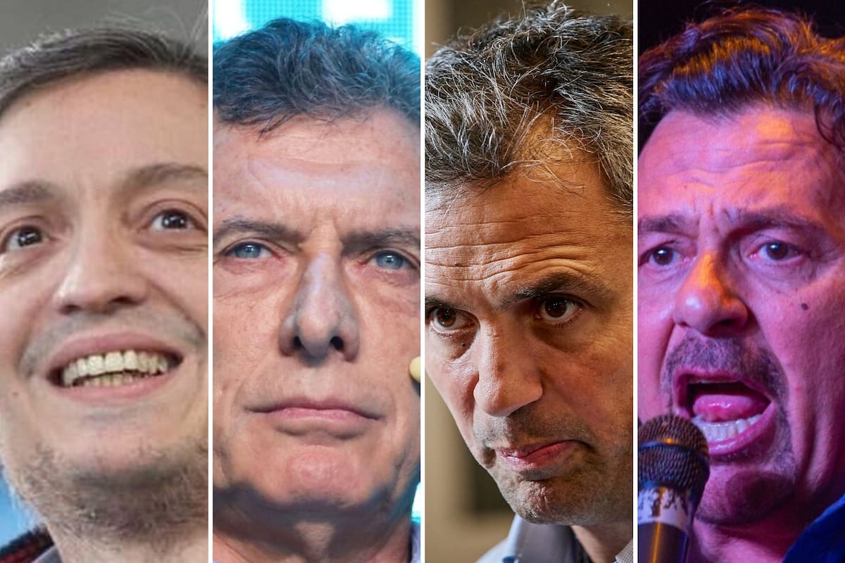 Máximo Kirchner, Mauricio Macri, Martín Menem y Gustavo Sáenz