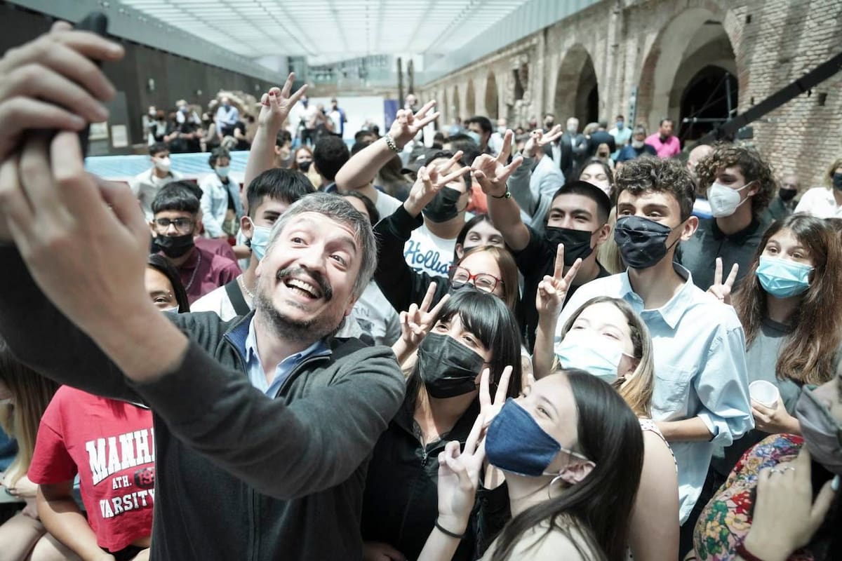 Máximo Kirchner participó hoy del acto de ampliación de las becas Progresar