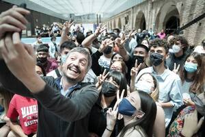 Máximo Kirchner participó hoy del acto de ampliación de las becas Progresar