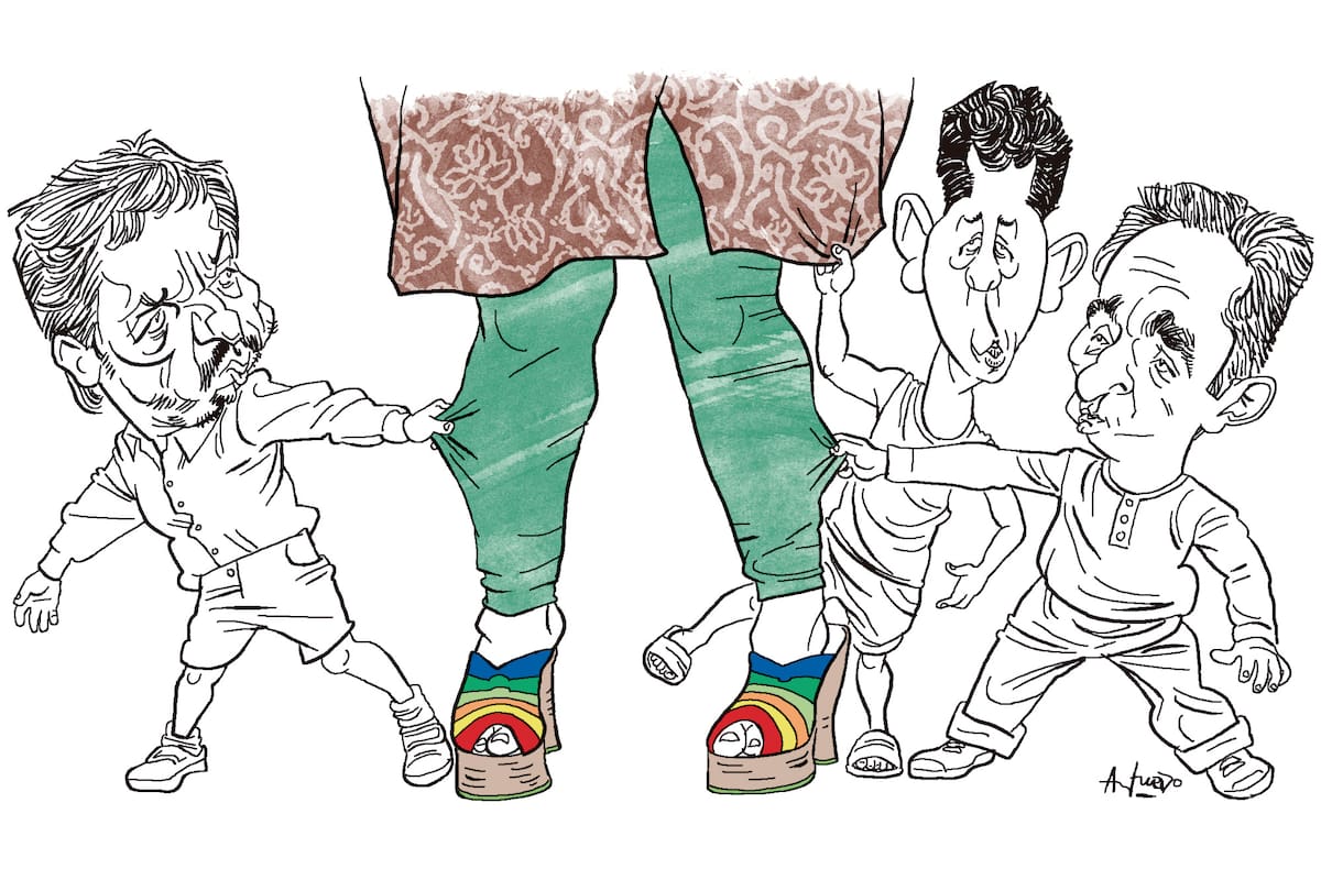 Máximo Kirchner, Wado de Pedro y Andrés Larroque