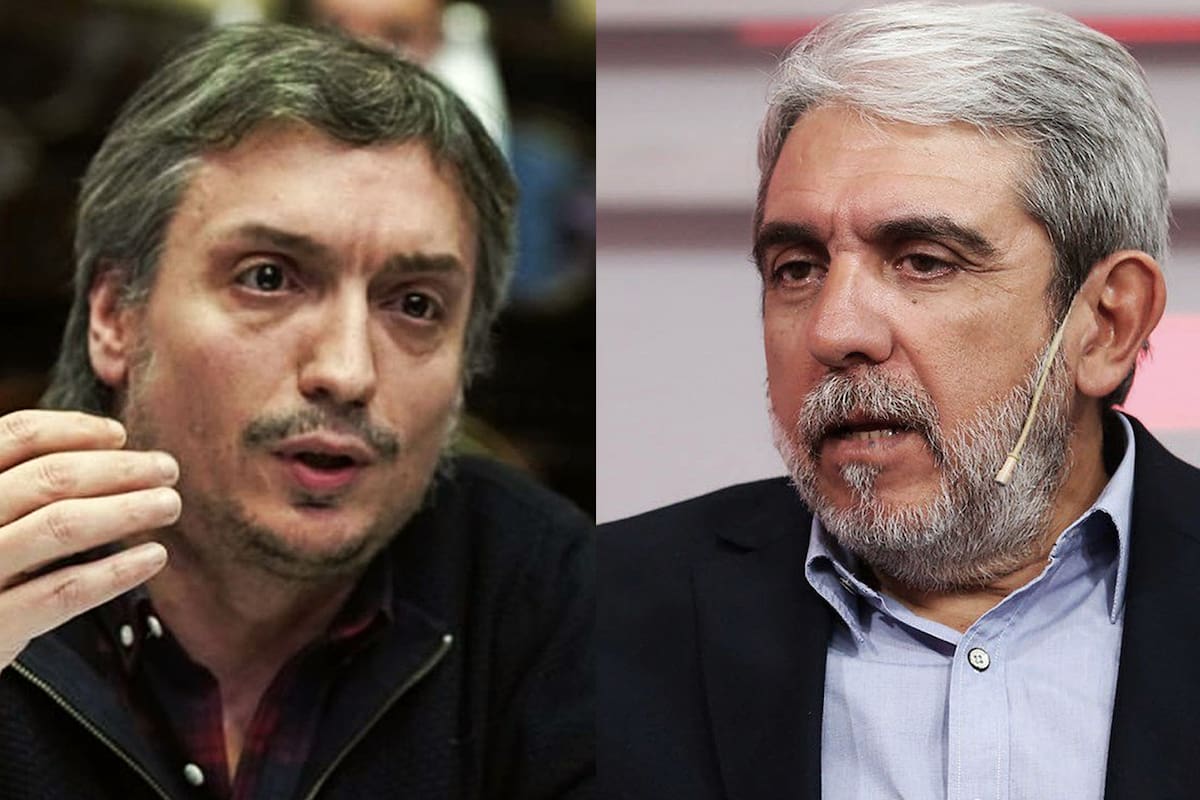 Máximo Kirchner y Aníbal Fernández