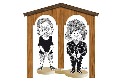 Máximo Kirchner y Javier Milei