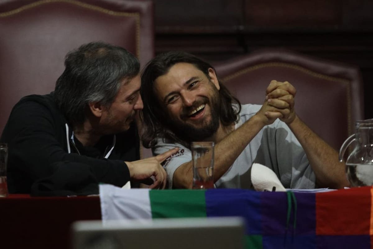 Máximo Kirchner y Juan Grabois exhibieron en público su sintonía