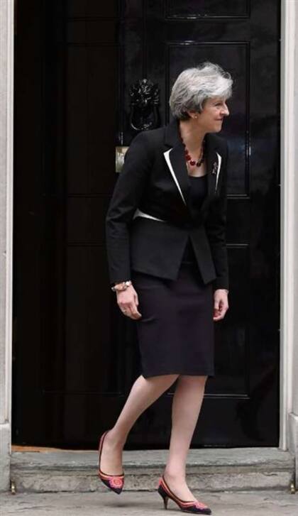 May, ayer, en Downing Street