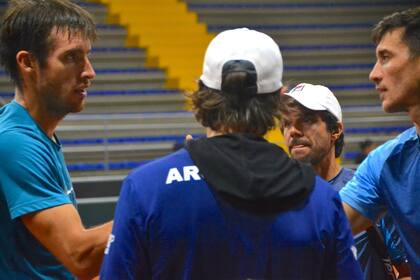 Mayer, Bagnis, Gaudio y Marcaccio, en la preparación de Argentina ante Colombia por la Copa Davis