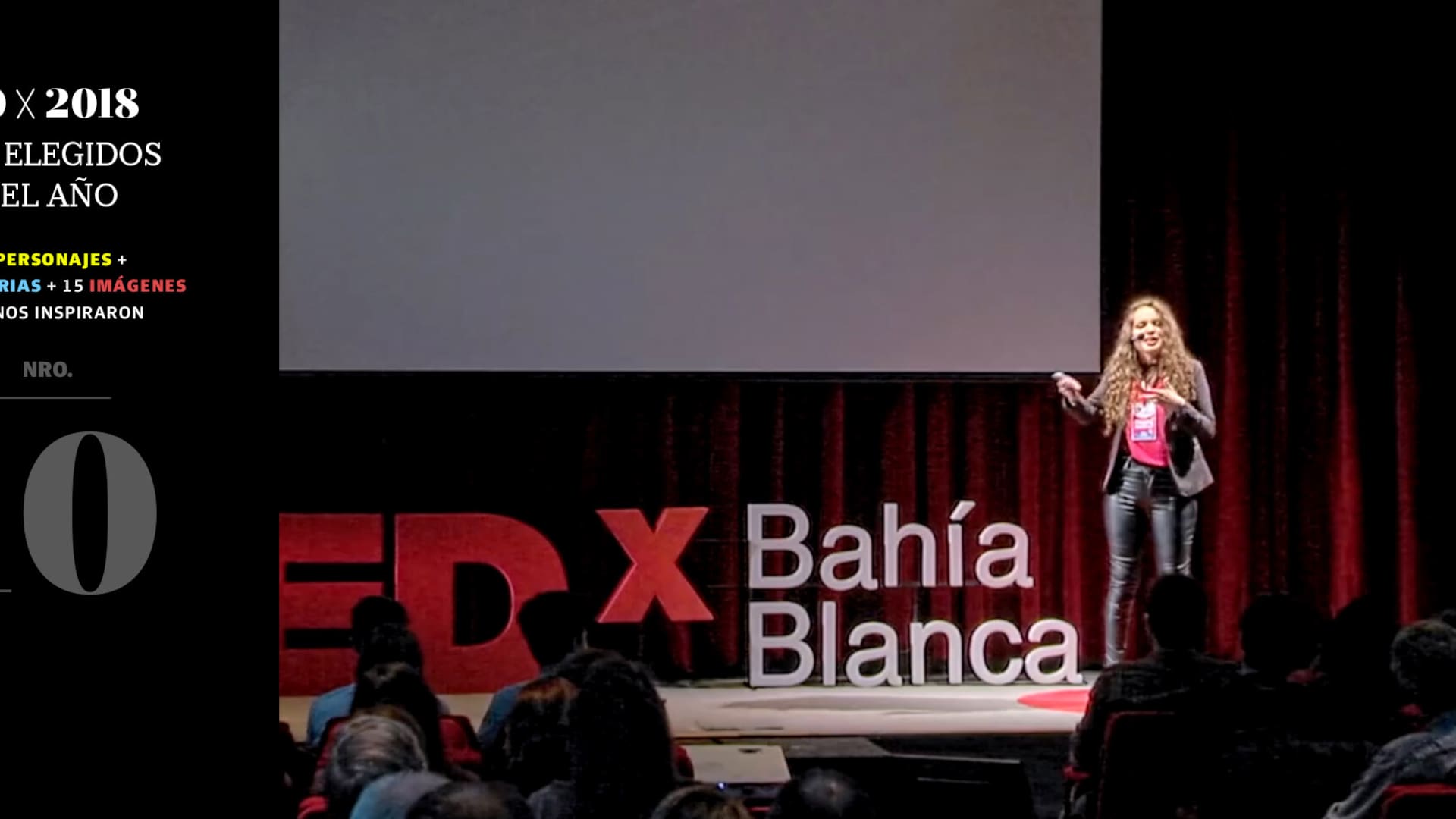 Mayra Arena en su exposición en Bahía Blanca
