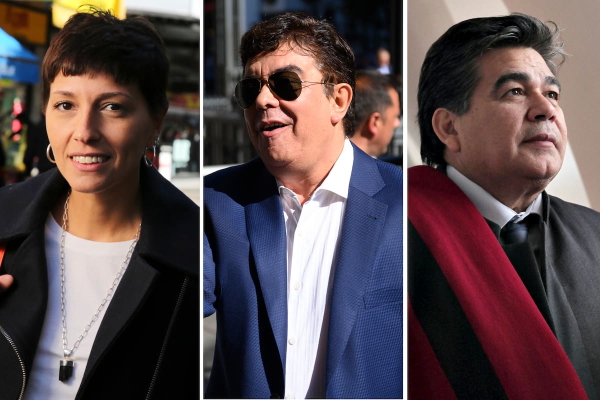 Mayra Mendoza, Fernando Espinoza y Mario Ishii