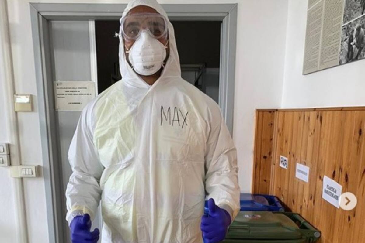 Mbanda, uniformado para una misión solidaria