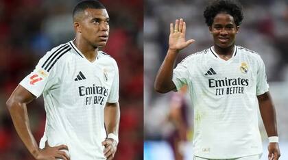 Mbappé aun no marcó en la Liga y Endrick sí (AFP)