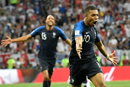 Mbappe celebra su gol ante Croacia