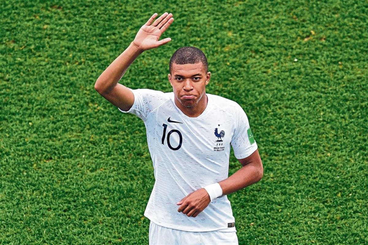 Mbappé, en el partido de ayer contra Uruguay