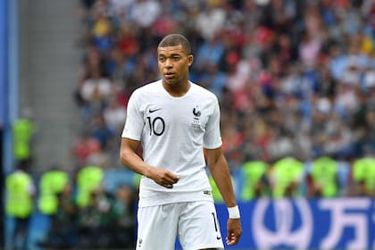 Mbappé, en el partido de cuartos de final del Mundial en el que Francia eliminó a Uruguay