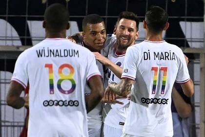 Mbappé, en una de sus tardes de goles en la Ligue-1