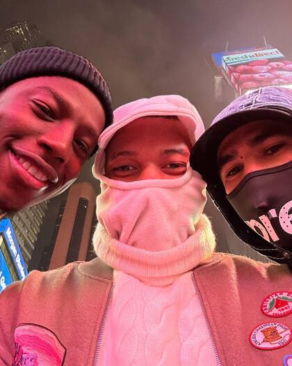 Mbappé publicó una serie de fotografías en Times Square