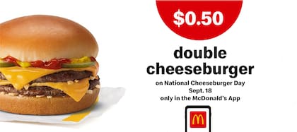 McDonald's ofrece su clásica double cheeseburger a solo US$0,50