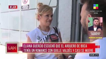 "Me sorprendió porque no tenía ni idea. Nadie sabía nada", sentenció Eliana Guercio sobre el supuesto romance de Guillermina Valdes y Javier García