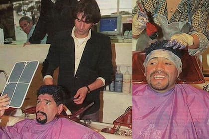 "Me teñí un pedacito de rubio en repudio a los caretas, a los que te cuentan cómo hay que vivir, cómo vestirse, como tener el pelo...", explicó Diego luego de pintarse una franja amarilla de su cabello en 1995