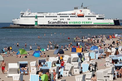 Mecklenburg-Western, playa en la costa del Báltico, Dinamarca.