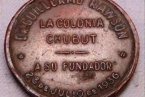 Medalla conmemorativa en honor a Rawson que impulsó el establecimiento de los galeses en Argentina