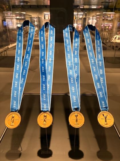 Medallas oficiales en el Museo FIFA de Miami