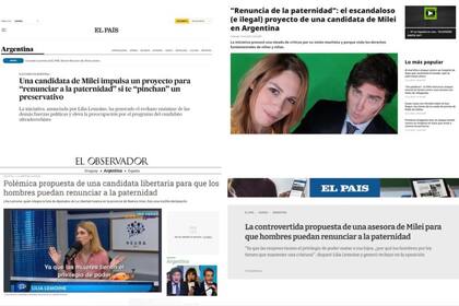 Medios internacionales criticaron la propuesta de la candidata a diputada nacional de La Libertad Avanza de que los hombres puedan renunciar a la paternidad