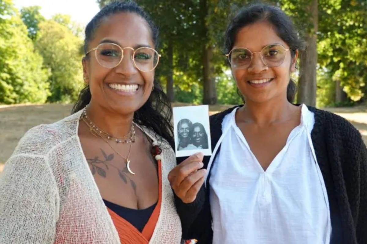 Meena Geltink y Minal Tijssen se reeencontraron en agosto después de que una prueba de ADN revelara que eran hermanas biológicas