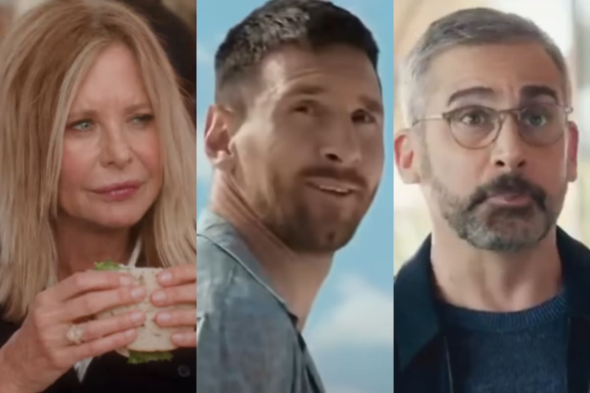 Meg Ryan, Lionel Messi y Steve Carell protagonizaron spots para el Super Bowl a lo largo de los años (Foto: Captura de video)