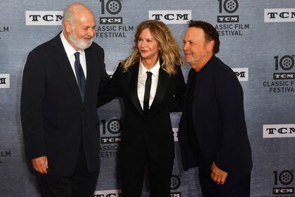 Meg Ryan y Billy Crystal con Rob Reiner