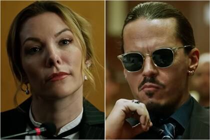Megan Davis y Mark Hapka interpretan a Amber Heard y Johnny Depp en Hot Take: The Deep/Heard Trial