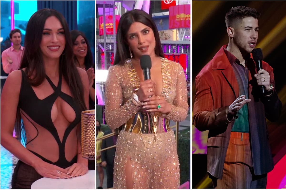 Megan Fox, Priyanka Chopra Jonas y Nick Jonas en los Billboard Music Awards