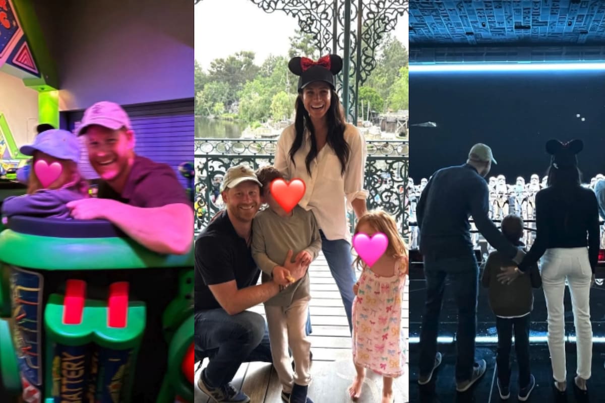 Meghan Markle y el príncipe Harry en la celebración del cumpleaños de Lilibet en Disney