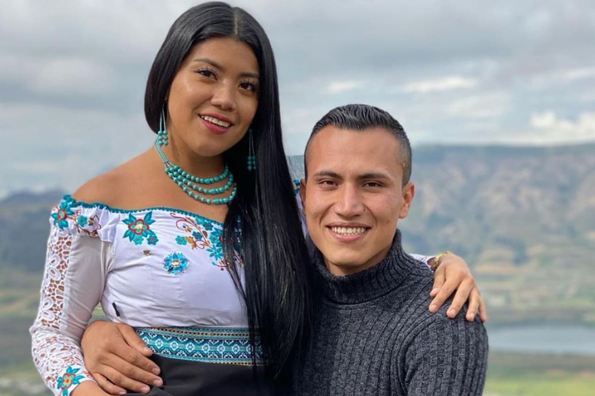 Meliza Yumisaca y su novio Luis se convirtieron en un referente de las manifestaciones en Ecuador