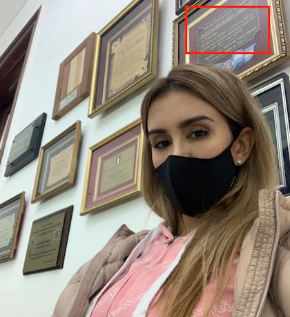 Melody Rakauskas, en una imagen que se tomó en la Municipalidad de La Matanza