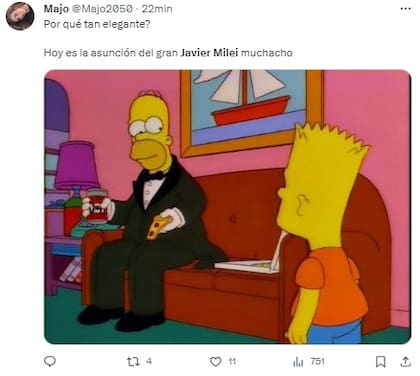 Meme alusivo a la asunción de Javier Milei