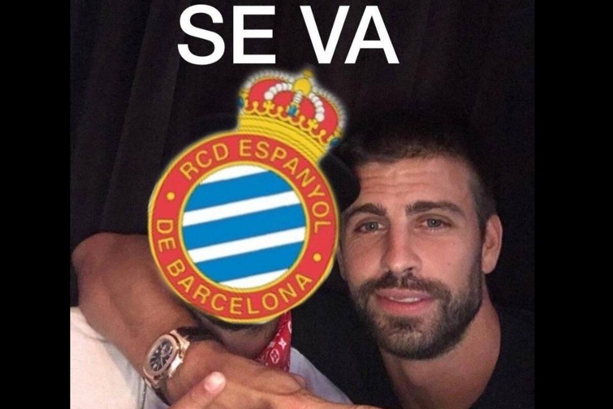 Meme de Gerard Piqué sobre el descenso de Espanyol.