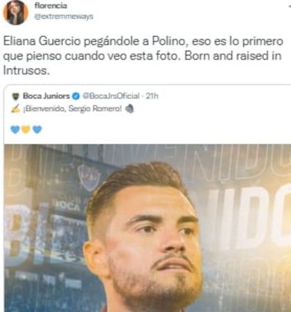 Meme de la llegada de Eliana Guercio al país