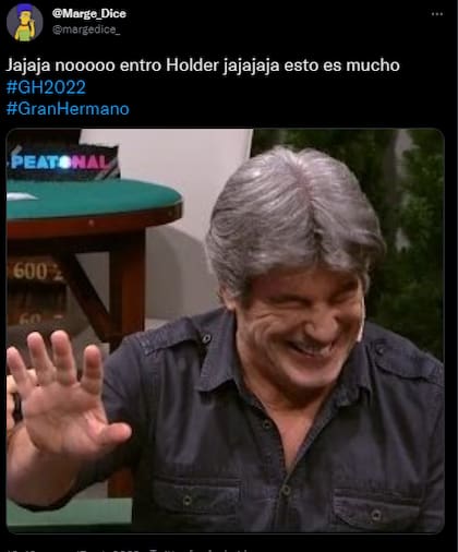 Meme sobre el ingreso de Tomás Holder a Gran Hermano (Telefe)
