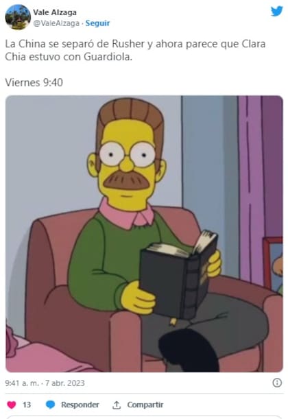 Meme sobre la versión de un romance entre Clara Chía y Pep Guardiola