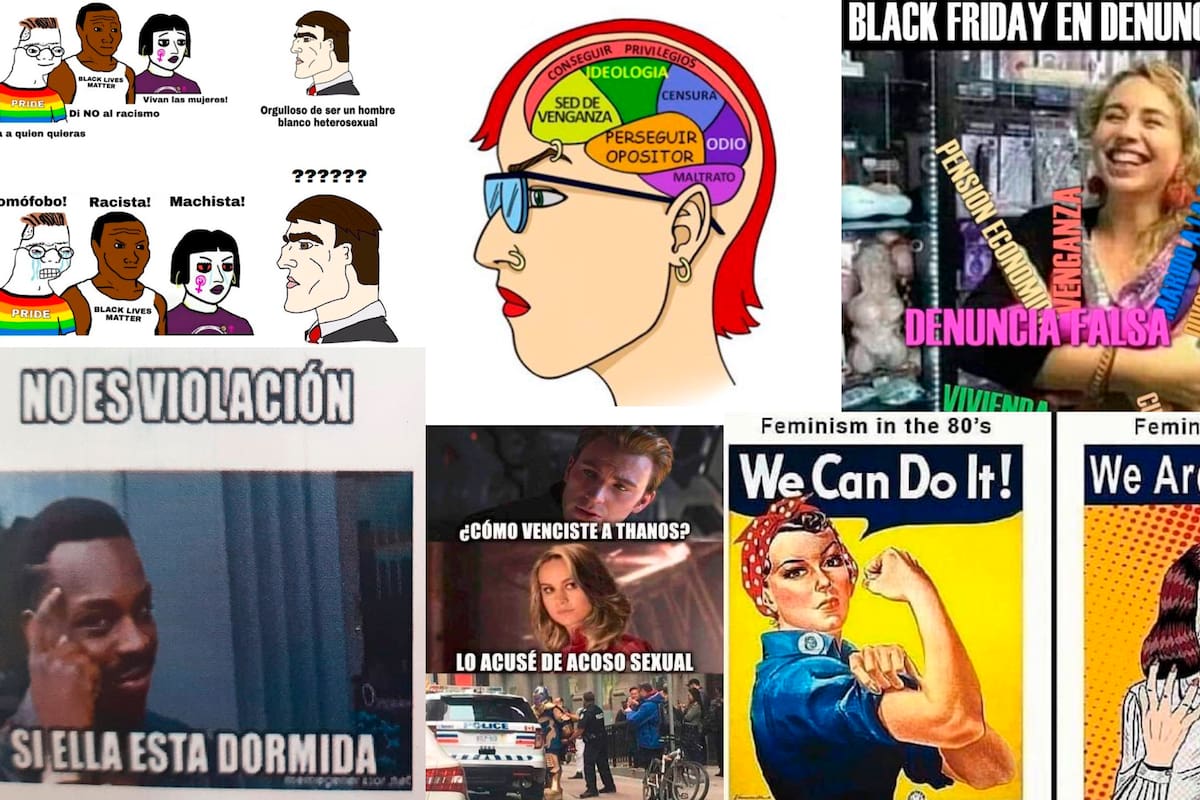 Memes antifeministas que circulan por las redes misóginas