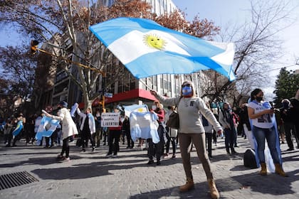 La protesta en Mendoza
